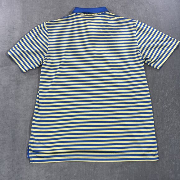 Southern‎ Tide Mens Large Blue Yellow Stripe Golf Polo Shirt - Picture 6 of 9